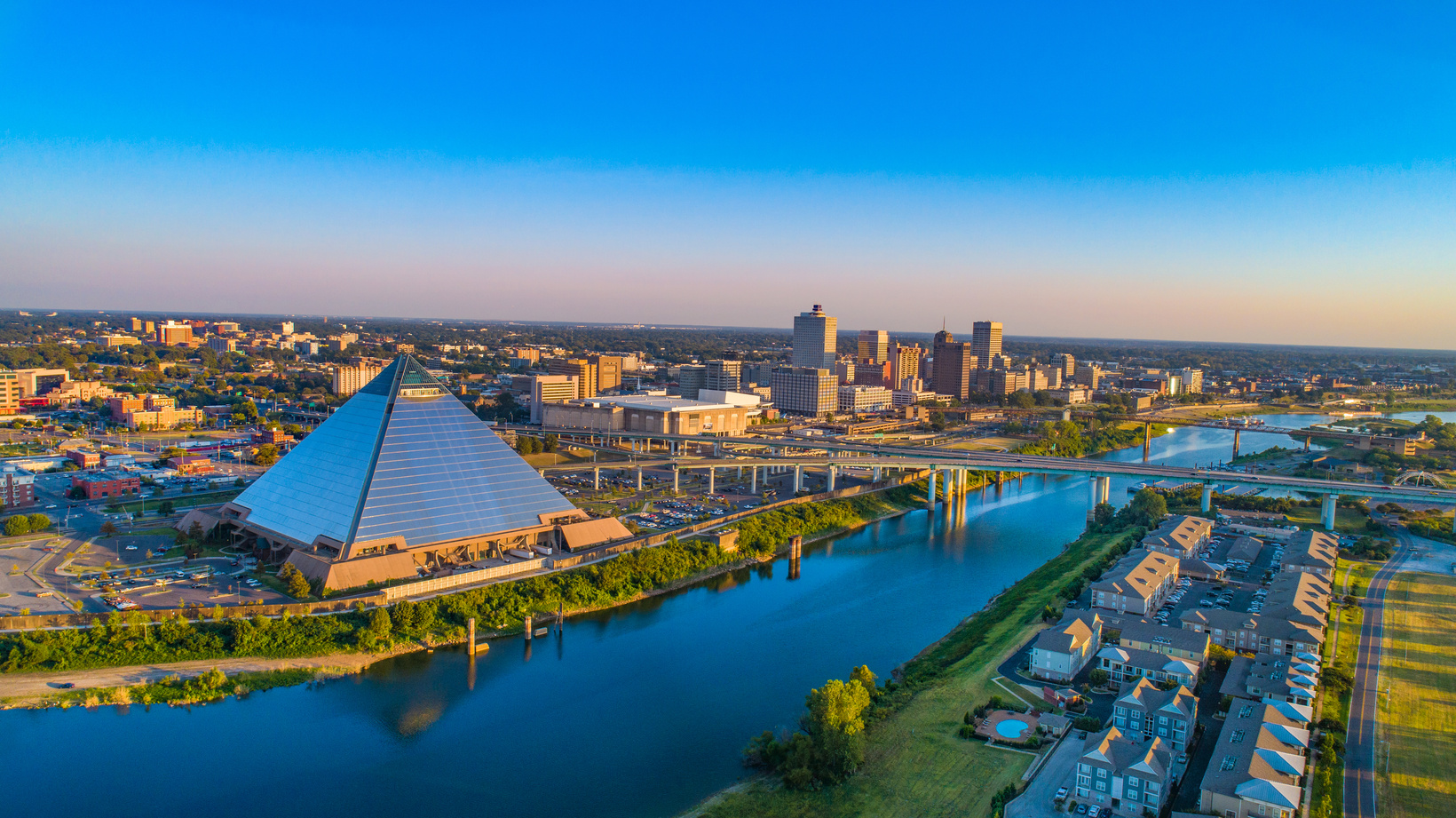 Memphis, Tennessee, USA Downtown Skyline Aerial